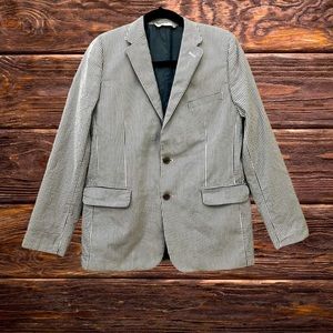 Nordstrom Big Boy's Cotton Blue & White Striped
Notch Collar L/S Blazer - 18